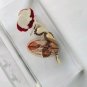Bircraft I Love You Plaque Red Rose Lucite Handmade Indiana Vintage