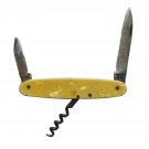 Rare Vintage Rostfrei Iskra 2-Blade Corkscrew Celluloid Pocket Knife