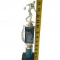 Vintage Discus Throw Trophy With Marble Base Blue Silver Tone Plastic