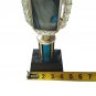 Vintage Discus Throw Trophy With Marble Base Blue Silver Tone Plastic