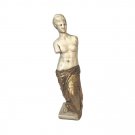 Vintage MCM Venus de Milo Sculpture Figurine Statue Gypsum 1960s Gold White