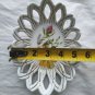 JRJS CLUJ Reticulated Oval Bowl Porcelain Fine China Gold rim Romania Sunflower
