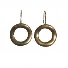 Vintage Hoop Earrings Gold Plated Thick  Round Wire Hook
