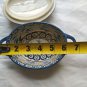 Vintage Temp-Tations by Tara Old World Blue 9 oz Baking Dish w/ lid handles