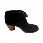 Clarks Women's Ankle Boots Genuine Leather Black 7M Low Heel Lace Up