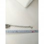 Antique Vintage Clear Rhinestones  Statement Necklace Silver Metal Chain