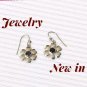 925 Sterling Silver Earrings Natural Blue Iolite Gemstone Flower Shaped Earrings