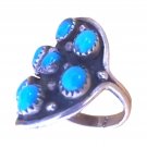 Vintage Navajo Turquoise Ring Sterling Silver 925 Native American Sz 8.25 Vintage Navajo Turquoise Ring Sterling Silver 925 Native American Sz 8.25