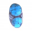 Vintage Navajo Sterling Silver 925 Turquoise Ring Sz 11.5 Men's Native American