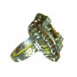 1.52tcw Mandarin Garnets Women's Ring Diamonds  14k White Gold Antique Art Deco