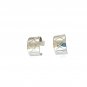 Vintage Avon Silver Tone C Hoop Earrings Open Hoops Diamond Etched Pattern