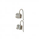 Vintage Princess Cut CZ Cubic Zirconia Women's Hook Earrings Sterling Silver 925 Vintage Princess Cut CZ Cubic Zirconia Women's Hook Earrings Sterling Silver 925