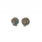 Vintage Silpada Cabochon Green Peridot Stud Earrings Sterling Silver 925 Screw