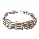 Women's Sterling Silver 925 Bracelet Antique Link Chain Art Deco Women's Sterling Silver 925 Bracelet Antique Link Chain Art Deco
