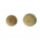 Vintage Tan Cream Round Button Earrings Gold Plated Clip On Vintage Tan Cream Round Button Earrings Gold Plated Clip On