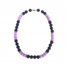 Women's Beaded Necklace Pink Rose Quartz Black Onyx 17 1/4" Antique Women's Beaded Necklace Pink Rose Quartz Black Onyx 17 1/4" Antique