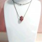 Nebraska .16ctw Diamond Enamel Pendant Sterling Silver 925 Football Necklace