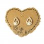 Vintage Faux Pearls Pear Shape Small Stud Earrings Gold Tone Posts