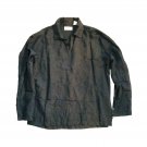 Vintage Cubavera Men`s Shirt Long Sleeve Emroidery Black Size L Linen Rayon