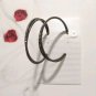 Vintage Classic Large Twisted Hoop Earrings Silver Tone