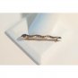 Antique Snake Brooch Pin Round Cut Blue Sapphire Diamonds 14K White/Yellow Gold