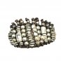 Uno De 50 Bracelet Beaded Silver Brown Leather Wide Unisex Men's Women's Spain