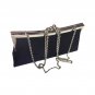 Vintage Elegant Black Clutch Purse Bag Metal Detachable Chain Strap