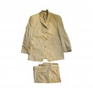 Vintage DKNY Essentials Men's Classic Blazer Suit & Pants Set Cream W36XL32 Wool
