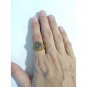 Antique ALY Ring 0.45tcw Blue Sapphire 18K Solid Yellow Gold Filigree Sz 6.5
