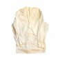 Manvi Men`s Shirt White Long Sleeve Embroidery  L/XL Half Button