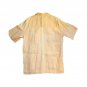 Vintage Visitor Men`s Shirt Short Sleeve Peach Beige 100% Linen Size L Button Up
