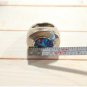 Antique Round Abalone Ring Solid Sterling Silver 925 Wide Sz 7.5 Art Deco