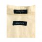 Vintage Nautica Men`s Shirt Short Sleeve White Linen Cotton Blend Sz L Button Up