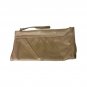 Vintage Tano Quilted Clutch Bag Purse Handbag Genuine Leather Brown Taupe