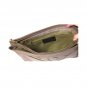 Vintage Tano Quilted Clutch Bag Purse Handbag Genuine Leather Brown Taupe
