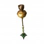 Antique c1920 Art Deco Green & Beige Onyx & Brass Floor Lamp Square Base