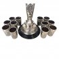 Antique Faberge Wine Horn Form Urn 12 Beakers Set 84 Silver Russian 1890s Set