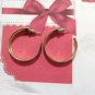 Vintage Classic Small C Hoop Earrings Yellow Gold Plated