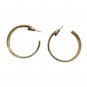 Vintage Classic Small C Hoop Earrings Yellow Gold Plated