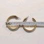 Vintage Classic Small C Hoop Earrings Yellow Gold Plated