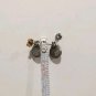 Vintage Avon Oval Cut Blue Glass Teardrop Stud Earrings Silver Tone Posts