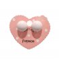 Vintage 11mm Round Light Pink Bakelite Button Stud Earrings Posts