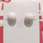 Vintage 11mm Round Light Pink Bakelite Button Stud Earrings Posts