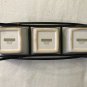 Modern White Hors D'oeuvres Tray With Holder Porcelain 3 Pcs