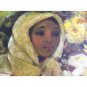 Roger San Miguel Flores Expressionist Painting Of Ladies Oil On Canvas 1960s