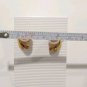 Vintage Tat Designer 8 mm Faux Pearls Stud Earrings Yellow Gold Plated Posts
