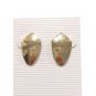 Vintage Shield Yellow Gold Plated Stud Earrings Posts