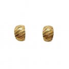 Vintage Classic Small Twisted C Hoop Earrings Yellow Gold Plated Vintage Classic Small Twisted C Hoop Earrings Yellow Gold Plated
