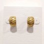 Vintage Classic Small Twisted C Hoop Earrings Yellow Gold Plated