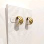 Vintage Classic Small Twisted C Hoop Earrings Yellow Gold Plated